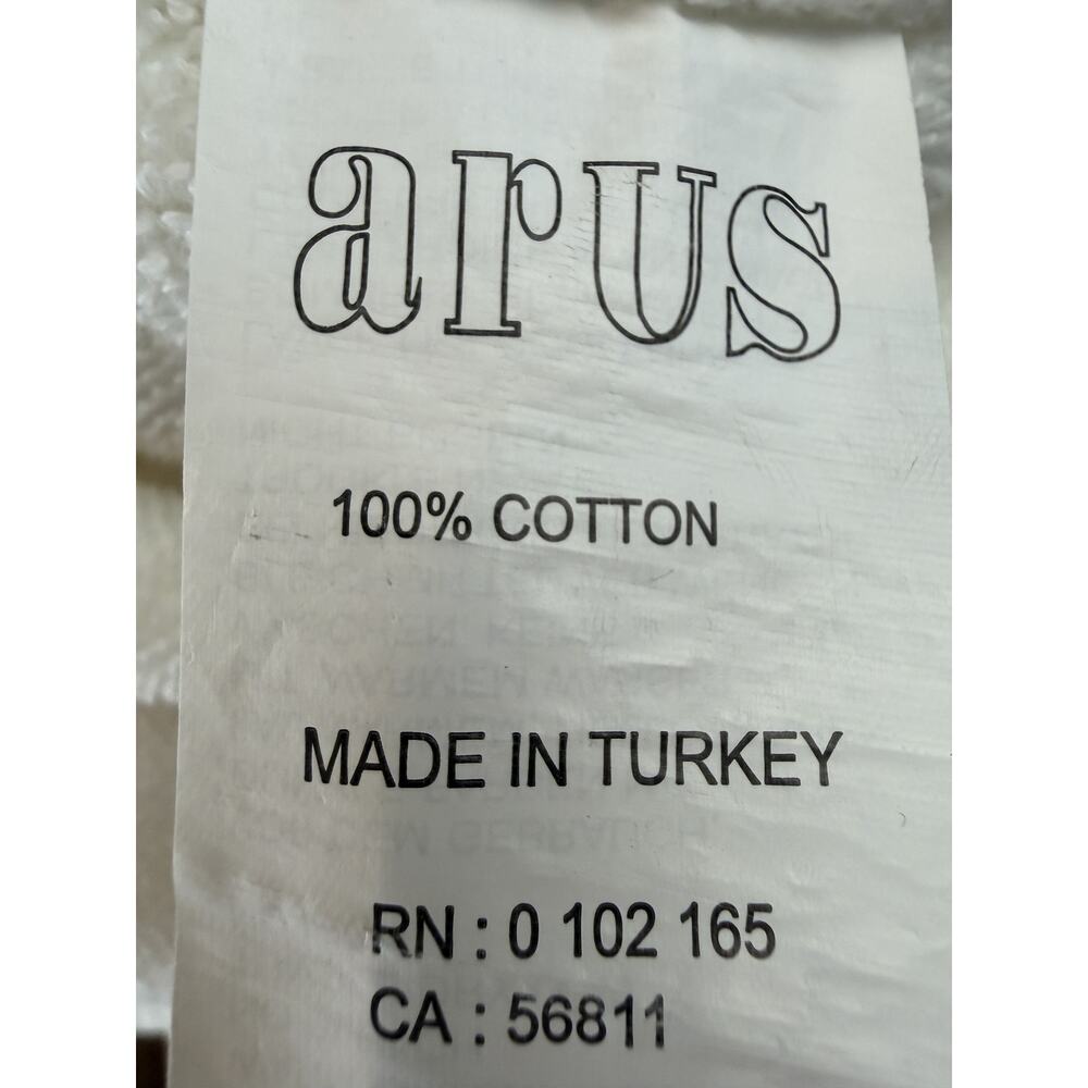 Arus Unisex 100% Turkish Cotton Luxurious Spa Thick Bathrobe White XL - Picture 6 of 6
